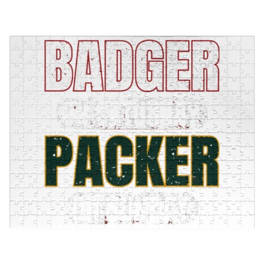 Badge On Saturday Packer On Sunday Green Bay Funn Jigsaw Puzzles