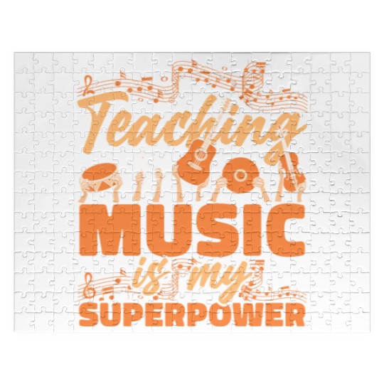 Music Teacher Teaching Music Is My Superpower Jigsaw Puzzles