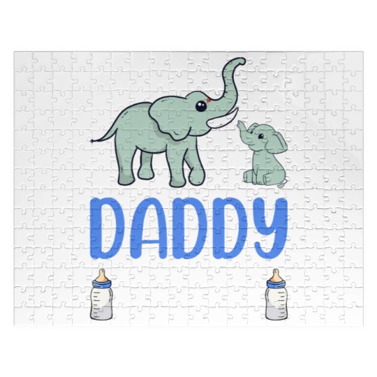 New Daddy Paternity New Dad - Elephant Daddy To Be Jigsaw Puzzles