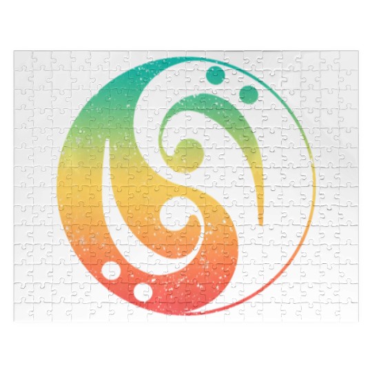 Ying Yang Bass Guitar Player Jigsaw Puzzles