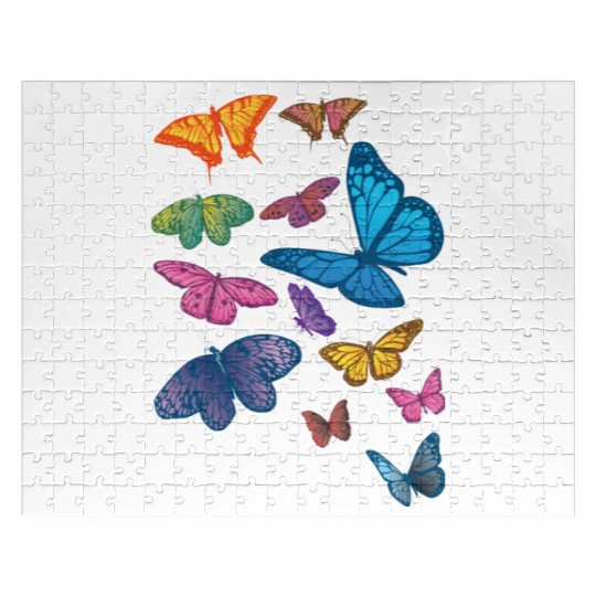 Colourful Butterflies Gardening Womens Butterfly Jigsaw Puzzles