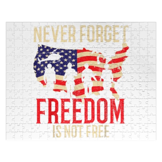 Never Forget | Freedom Is Not Free Veteran Jigsaw Puzzles