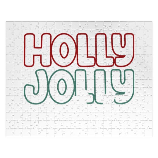 Holly jolly babe Jigsaw Puzzles