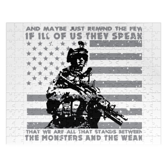 The Monsters And The Weak US Army Veteran Jigsaw Puzzles