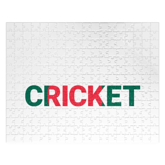 Eat Sleep Cricket Repeat BD Flag Sports Gift Jigsaw Puzzles