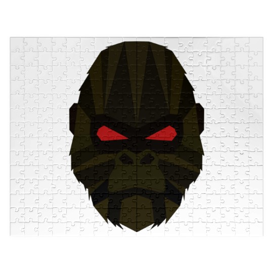 Evil gorilla geometrical Jigsaw Puzzles