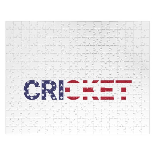 Eat Sleep Cricket Repeat USA Flag Sports Gift Jigsaw Puzzles