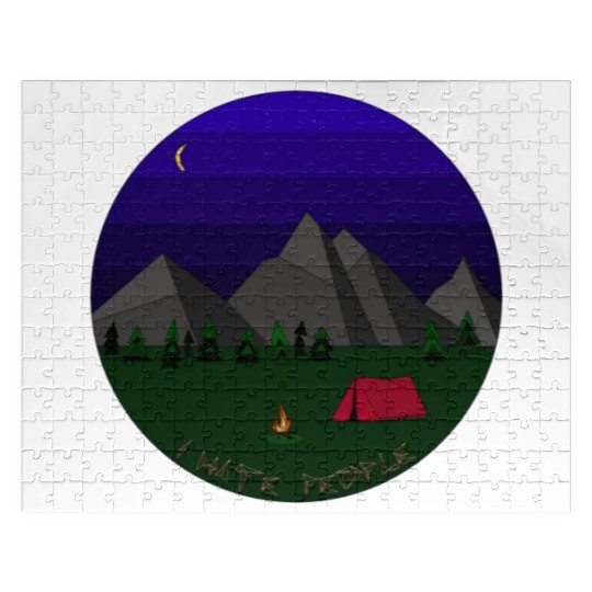 I hate People camping Jigsaw Puzzles