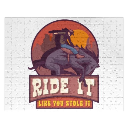 Rodeo Bull Riding Livestock Show Farmer Cattle Jigsaw Puzzles