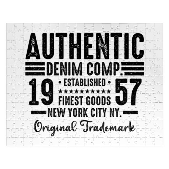 New York City Born In 1957 Vintage Birthday Jigsaw Puzzles