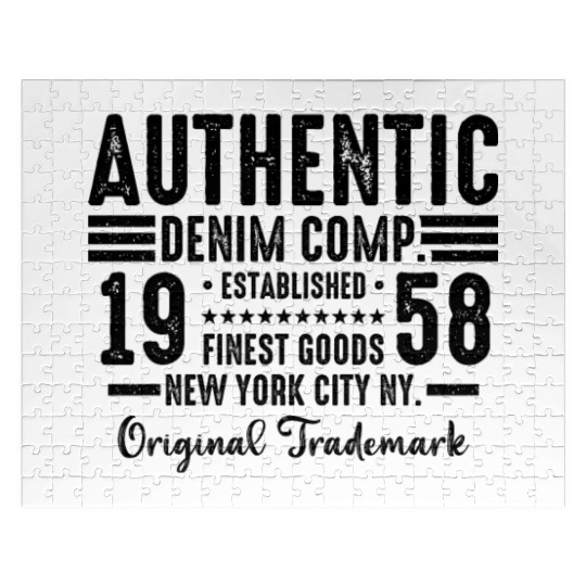 New York City Born In 1958 Vintage Birthday Jigsaw Puzzles