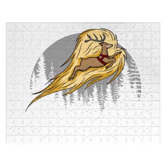 Christmas Santa's Reindeer Lazy Costume Comet Jigsaw Puzzles