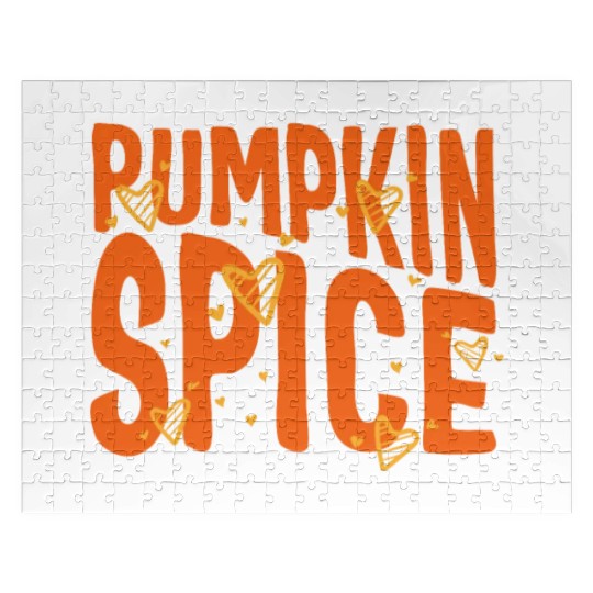 Halloween Theme Cute Pumpkin Spice Coffee Lover Jigsaw Puzzles