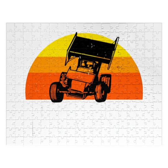 Sprint Car Racing Never Old Play Dirt Track Race F Jigsaw Puzzles