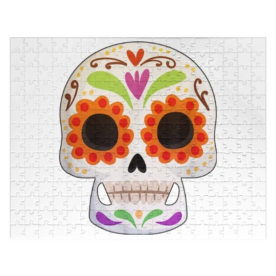 Day of the Dead Dia De Los Muertos Skull Gift Jigsaw Puzzles