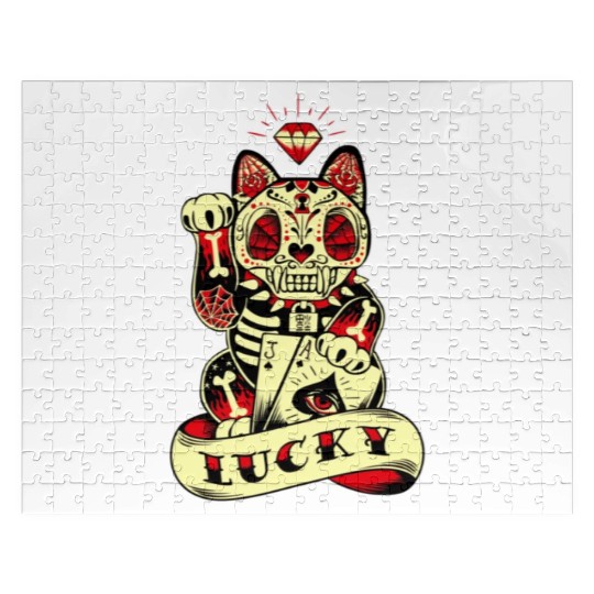lucky cat Skull Candy Jigsaw Puzzles