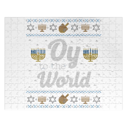 Funny Ugly Hanukkah Oy To The World Jigsaw Puzzles