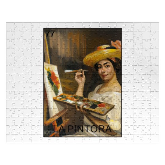 La Pintora The Painter Card Mexican Lottery Card Jigsaw Puzzles