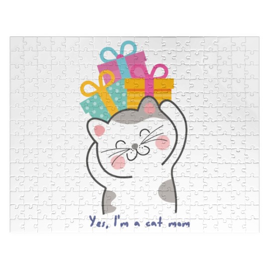 Modern Cat Mom Jigsaw Puzzles