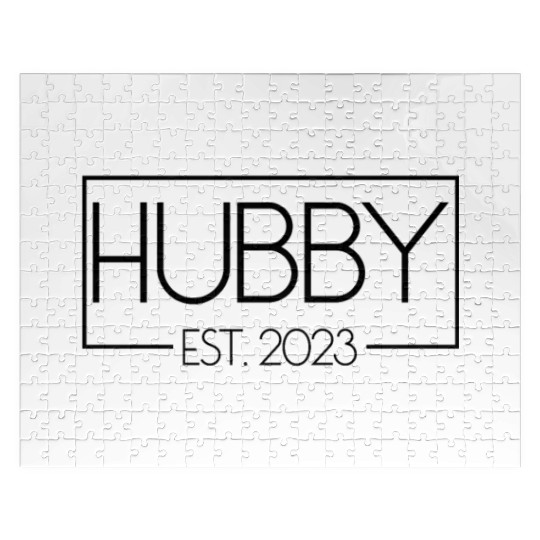 Hubby Est. 2023 Matching Couple Newlywed Marriedma Jigsaw Puzzles