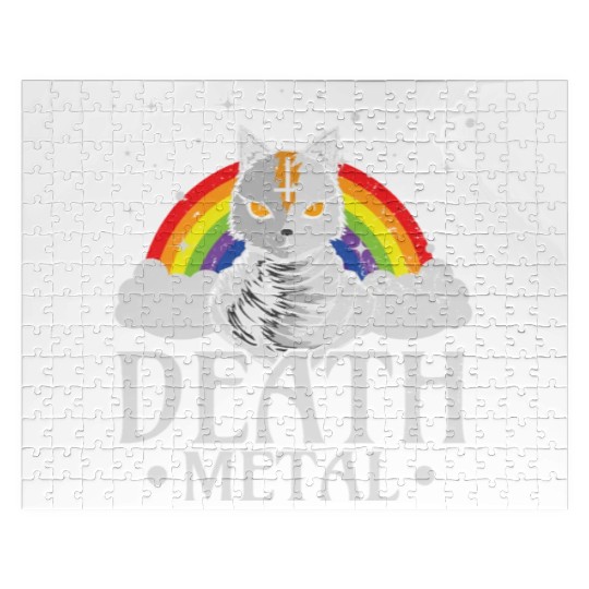 Death Metal Rock Satan Cat For Concerts Festivals Jigsaw Puzzles
