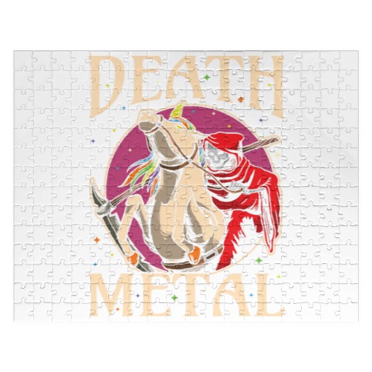 Reaper Rock Satan Unicorn Festivals Death Metal Jigsaw Puzzles