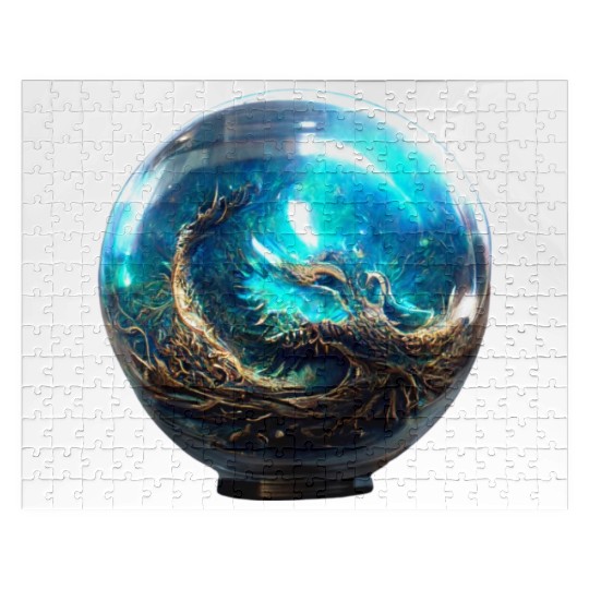 Mythical Dragon Orb, The Orb of Power Jigsaw Puzzles