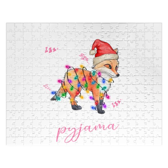 Winter Christmas Pyjama Fox Jigsaw Puzzles