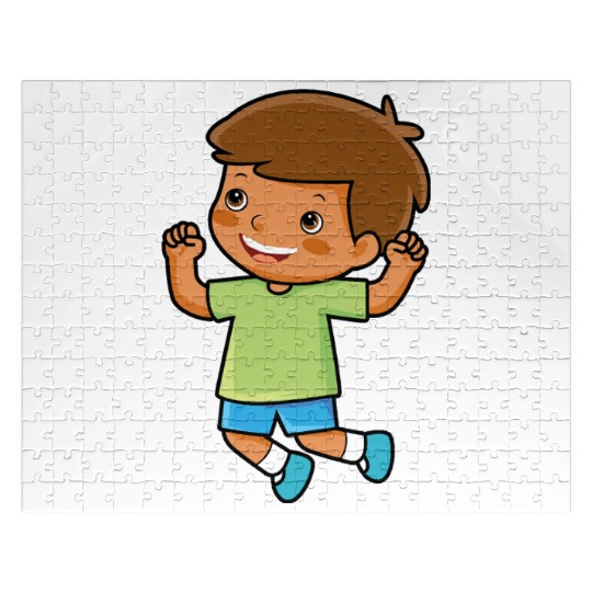 boy jumps school enrollment joy kindergarten boys Jigsaw Puzzles