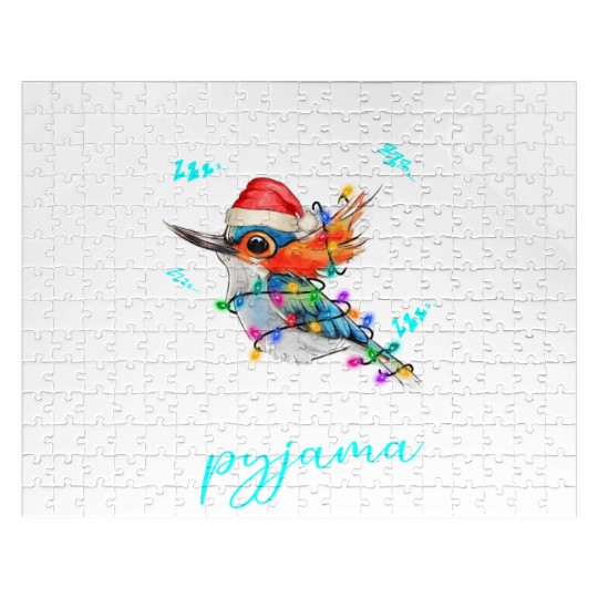 Winter Christmas Pyjama Hummingbird Jigsaw Puzzles