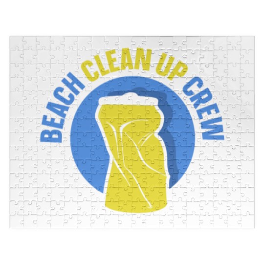 Beach Clean Up Crew Coast Cleaning Beaches Jigsaw Puzzles