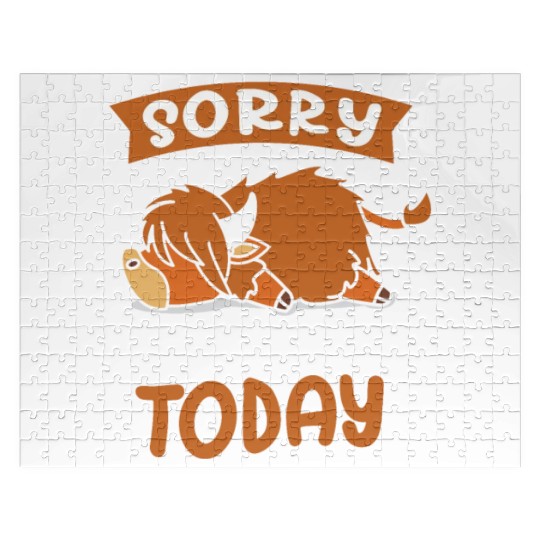 Sorry I'm A Bit Moody Today Highland Cow Jigsaw Puzzles