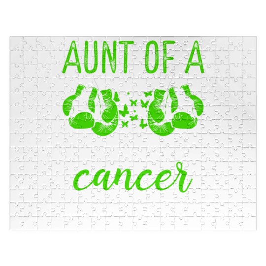Aunt Liver Cancer Awareness Niece Nephew Jigsaw Puzzles