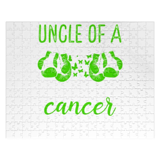 Uncle Liver Cancer Awareness Niece Nephew Jigsaw Puzzles