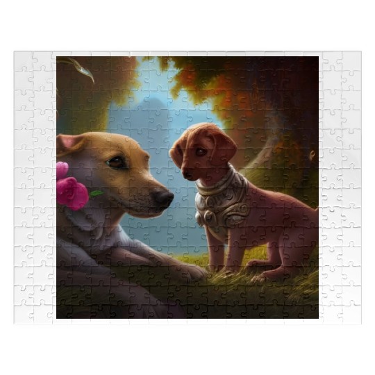 Puppy Love Cute Puppies with A Little Steampunk Jigsaw Puzzles