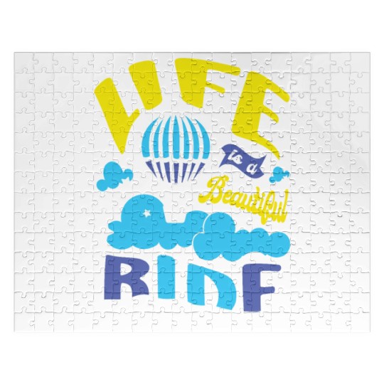 Life Is A Beautiful Ride Hot Air Balloon Jigsaw Puzzles
