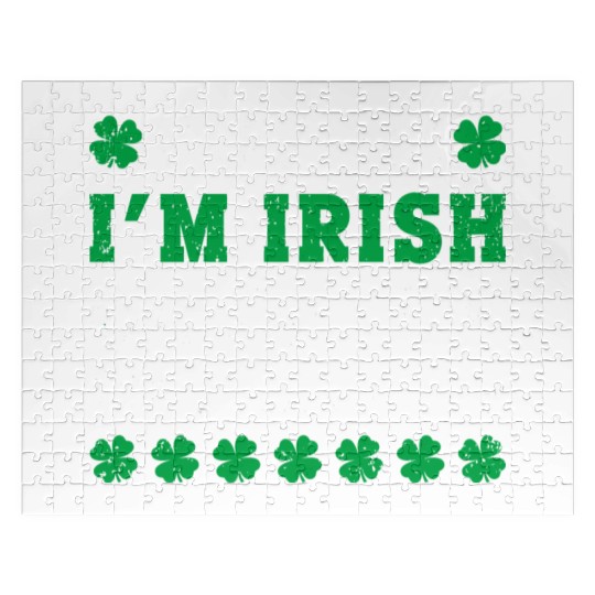 Irish Kiss Me Im Irish Drunk Or W Ever St Patricks Jigsaw Puzzles