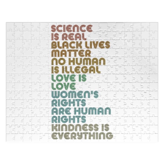 Vintage, Retro Science Is Real, Black Lives Matter Jigsaw Puzzles