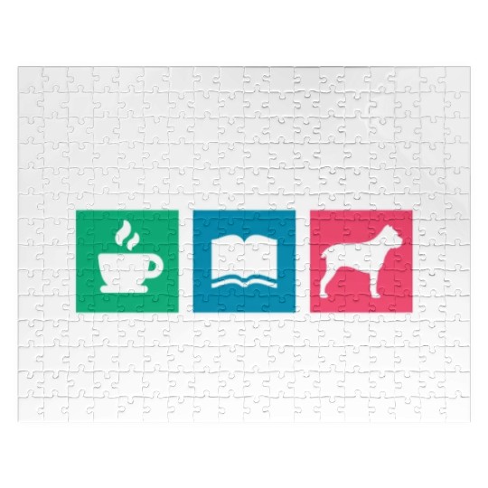 Coffee Books Cane Corso I'm A Simple Woman Jigsaw Puzzles