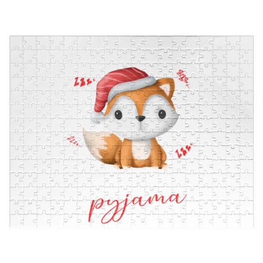 Winter Christmas Pyjama Fox Jigsaw Puzzles