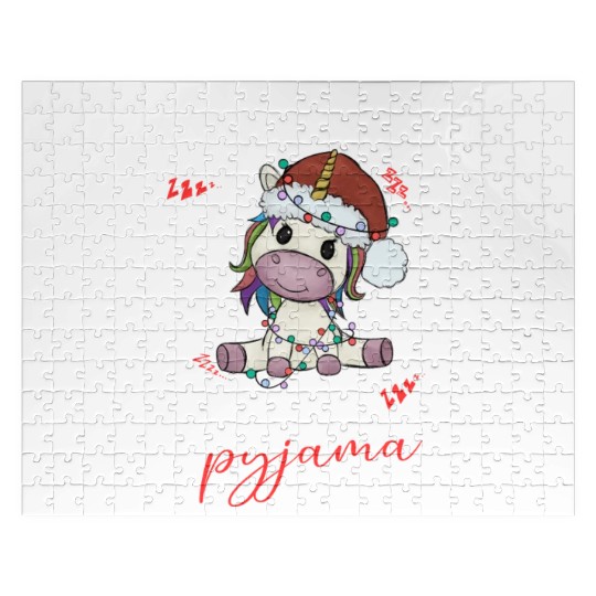 Winter Christmas Pyjama Cow Jigsaw Puzzles