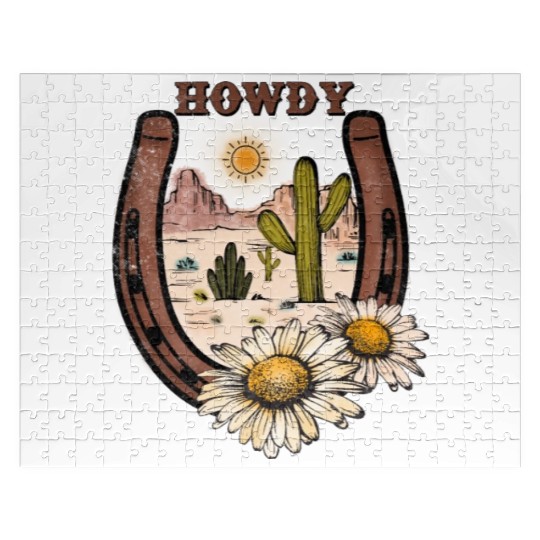 HOWDY -Desert Horseshoe Jigsaw Puzzles