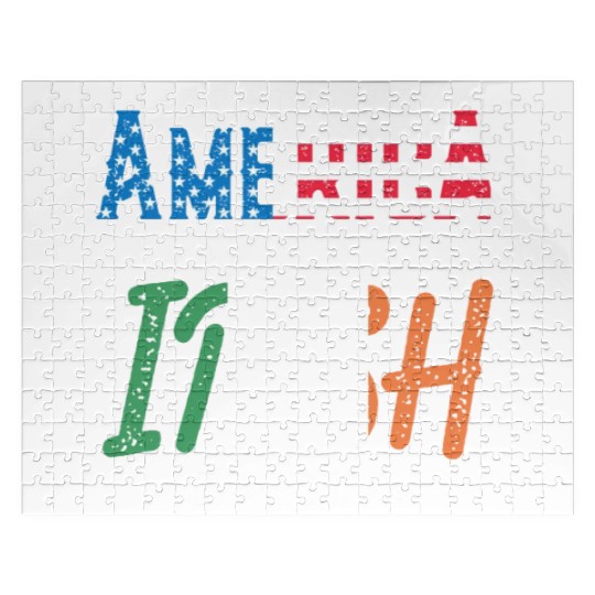Made In America With Irish Parts Gaelic Ireland Jigsaw Puzzles