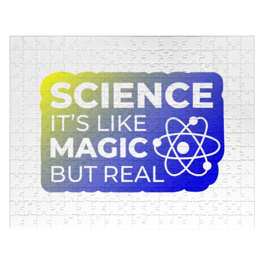 Distressed Quote Science Like Magic But Real Geek Jigsaw Puzzles