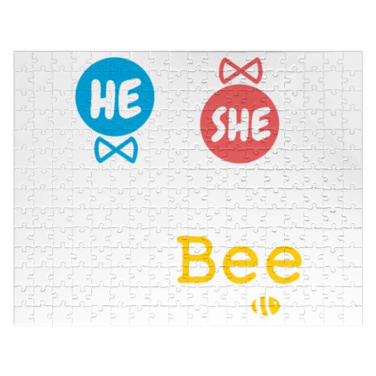He or She Bubbie To Bee Gender Reveal Family Baby Jigsaw Puzzles