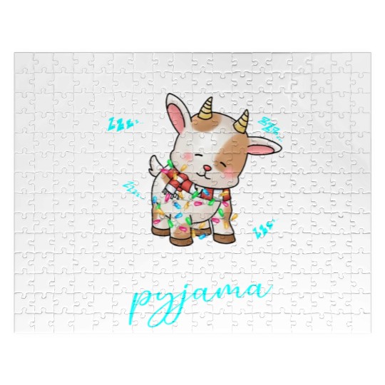 Winter Christmas Pyjama Goat Jigsaw Puzzles