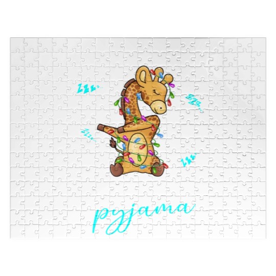 Winter Christmas Pyjama Giraffe Jigsaw Puzzles