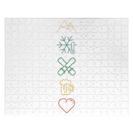 Ski love winter mountains alps slope skiing Jigsaw Puzzles