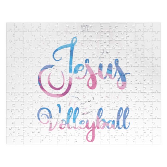 This Girl Runs On Jesus And Volleyball Player Chri Jigsaw Puzzles