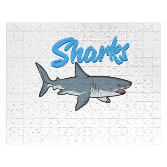 I Like Sharks And Maybe 3 People Funny Shark Jigsaw Puzzles